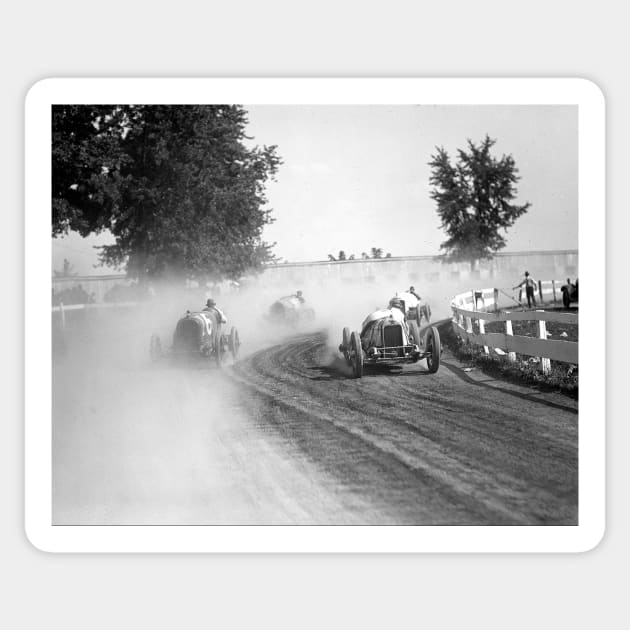 Rockville Fair Auto Races, 1923. Vintage Photo Sticker by historyphoto